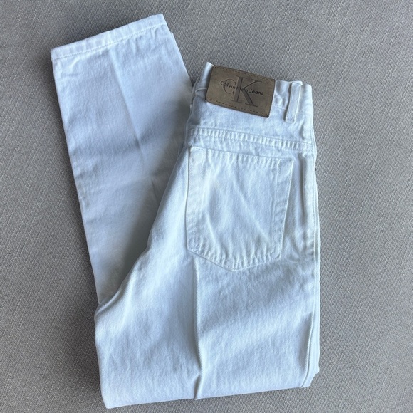 Calvin Klein high rise skinny white denim 🤍 size 4 - Picture 11 of 14